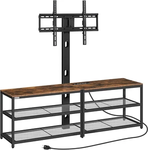 59" TV Stand with Mount and 4 Power Outlets, Entertainment Center Media Console, - Picture 1 of 9