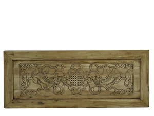 Handgeschnitzte tanzende Löwen Holz Wandbehang Panel - Bild 1 von 2