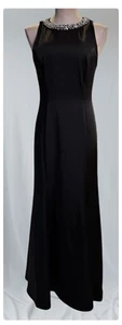 Ieena For Mac Duggal 49093 Black Embellished Neck Trumpet Gown Dress Sz 4 NWT - Picture 1 of 8