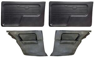 Interior Front+Rear Side Door Panels For BMW E30 Coupe 3 Series 82-94 Black 4pcs