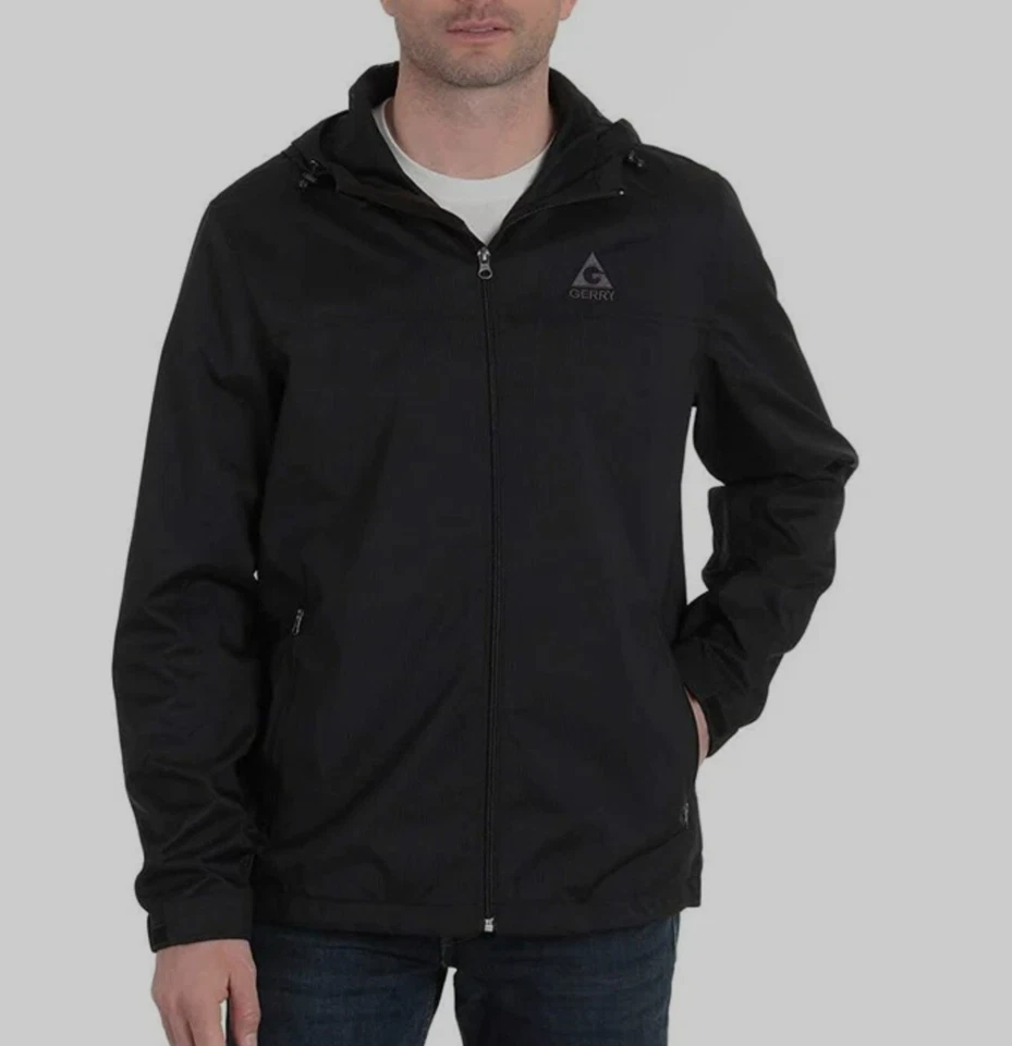 *NUEVO CON ETIQUETAS* Chaqueta de lluvia Gerry para hombre (negro, XXL)  Foto 1 de 1