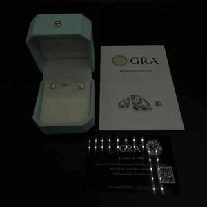 Moissanite Earring GRA Certified D/VVS1 5mm USA SELLER - Picture 1 of 4