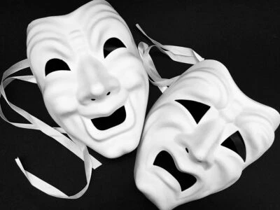 Blank DIY Masquerade Comedy Tragedy Mask Unisex Adult Performance Play Halloween - Image 1 of 4