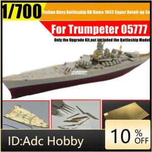 1/700 Set Super Aggiornamento Corazzata Marina Militare Italiana RN Roma 1943 per Trombettiere 05777 - Foto 1 di 13