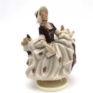 Vintage Porcelain Girl, Rotating Music Box Little Bo Peep Wind Up Figurine 1700s - Picture 1 of 8