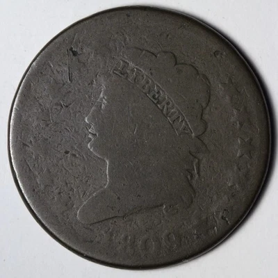 Centavo grande cabeza clásica 1809 en muy buen estado E117 XWCLM Foto 1 de 2