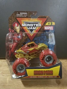 Monster Jam Marvel Iron Man Series 2 Monster Truck 1:64 NEW - Picture 1 of 2