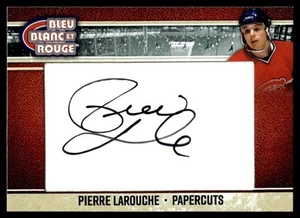 2018-19 President's Choice Bleu Blanc Et Rouge Papercuts Pierre Larouche Auto - Picture 1 of 2