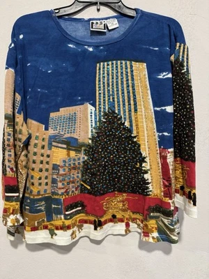 VTG TAKE TWO CLOTHING CO Beaded At Waist 2X Y2K Art To Wear Eclectic Holiday - Image 1 of 4
