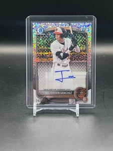 2025 Bowman Chrome Jordan Sanchez Prospect Auto CPA-JOS Orioles Speckle /299 - Bild 1 von 2