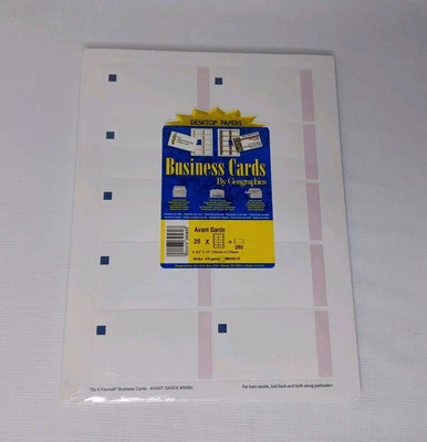250 Businesss Cards By Geographics Avant Garde New - Image 1 of 4