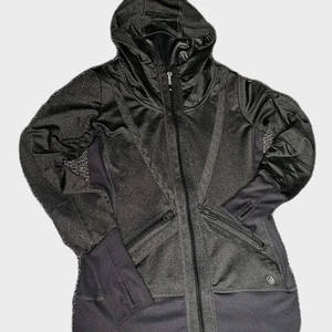 MPG Small Gray Performance Zip Jacket Hoodie Slim Athletic Yoga Cycling NWOT - Picture 1 of 13
