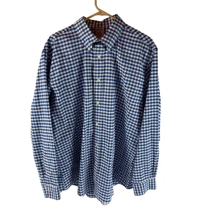 Brooks Brothers Regent Button Hemd Herren XL blau kariert langarm - Bild 1 von 6