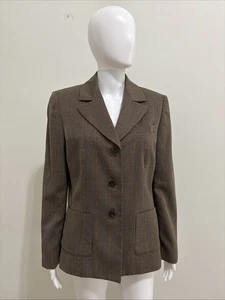 Evan Picone braun rot kariert Tasche Blazer Jacke Gr. 10 - Bild 1 von 9