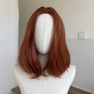 Copper Red Short Straight Costume Wigs Synthetic Hair Heat Resistant - Picture 1 of 6