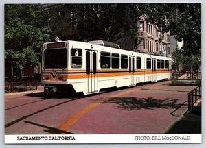 Sacramento CA Siemens/Duewag Articulated Light Rail Postcard Photochrome - Picture 1 of 2