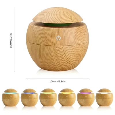 Mini Aromatherapy Humidifier Cool Mist Color Changing LED Night Light Bedroom - Image 1 of 4