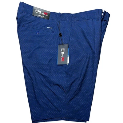 Ralph Lauren RLX Golf Shorts Men’s 34 Tailored Fit Blue Stretch Dot Print NWT - Image 1 of 4