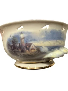 Lenox Thomas Kinkade "A Light in the Storm Bowl" Fine Ivory China 2003 4 1/2" T - Bild 1 von 8