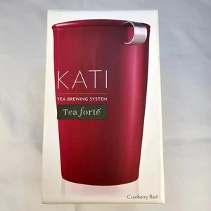 Tea Forte KATI Cranberry Red Tea Brewing System Ceramic Tumbler Infuser NIB - Picture 1 of 7