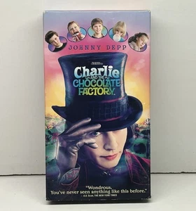 Charlie & the Chocolate Factory VHS 2005 Video Tape Depp Late Release Nearly New - Imagen 1 de 10