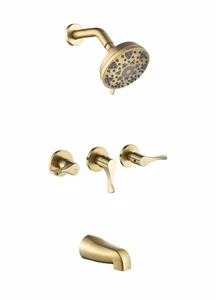 Juego de grifos de ducha de 3 asas con boquilla para bañera grifo de ducha para bañera precio de venta sugerido por el fabricante $142 NUEVO - Imagen 1 de 9