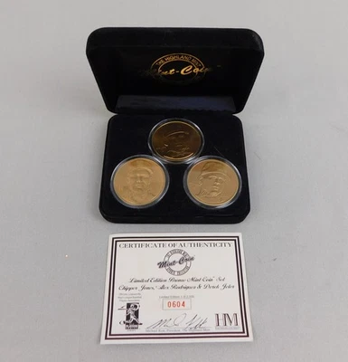 Juego de monedas de bronce Highland Mint Chipper Jones Alex Rodriguez Derek Jeter #7643 Foto 1 de 4