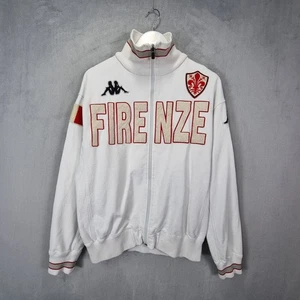 Vintage Kappa x Fiorentina Track Jacket Mens Large White Italy Football Sweatshi - Picture 1 of 8