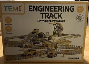 NUEVO TEMI Engineering Track 252 piezas hágalo usted mismo bloques de construcción sitio de construcción pista de carreras - Imagen 1 de 4