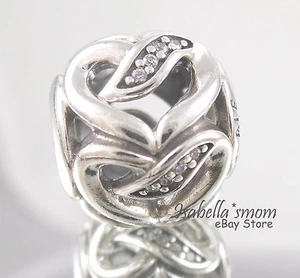 Nastri Di Love Autentico Pandora Argento/Cz Valentine Cuori Fascino / Bead Nuovo - Foto 1 di 4