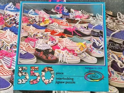 80s Sneaker Lovers  Tongue In Chic 550 Jigsaw Puzzle 18"x24" Vintage Complete - Image 1 of 4