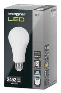 Integral ILGLSE27NF108 20w LED Classic Globe GLS, non dimmable, 5000K E27 2450lm - Picture 1 of 1