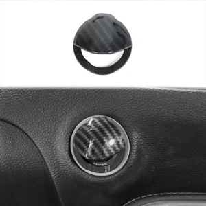 Engine Start Stop Switch Trim Cover for Dodge Challenger & Ram 18+ Carbon Fiber - Picture 1 of 10