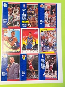 FLEER BASKETBALL -1991- Werbeproben-Ewing, Jordan, Hardaway, Robinson - Bild 1 von 2