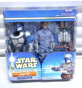 Jango Fett Deluxe 12" 2002 STAR WARS Attack of the Clones NEW MIB #2 D1 - Picture 1 of 5