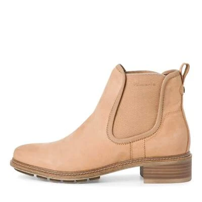 TAMARIS SHOES & BOOTS Tamaris 25440-29 310 Ladies Camel Leather Pull On Ankle Boots