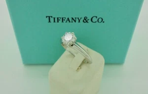 Tiffany & Co. 0.54ct D VS1 Solitaire Diamond Platinum Engagement Ring US4 $14200 - Picture 1 of 14