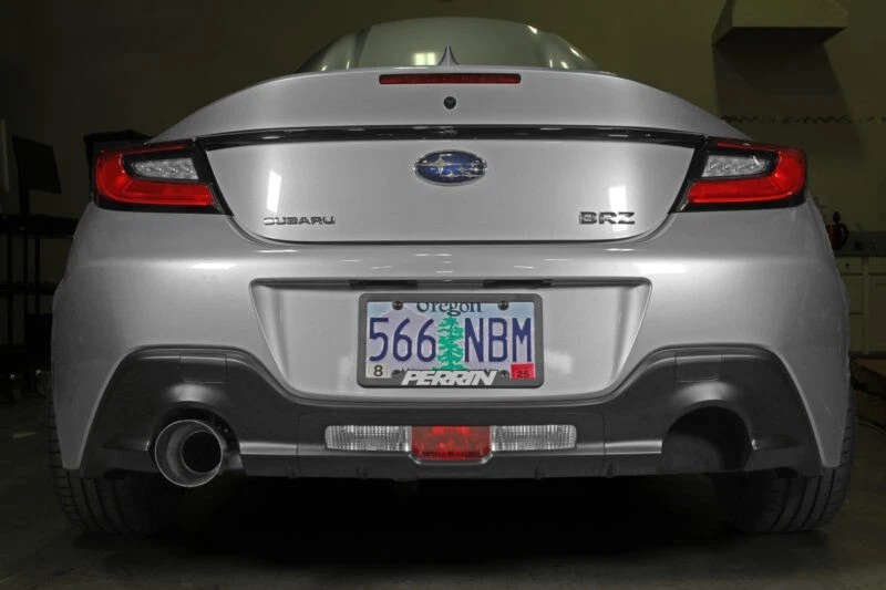 Placa de cubierta de escape Perrin para Subaru BRZ GR86 2022-2025 con escape de oulet único Foto 1 de 4