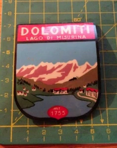 TOPPA PATCH  IN materiale plastico d epoca dolomiti lago di misurina  - Imagen 1 de 1