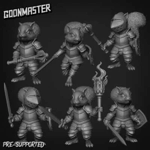 Eichhörnchen Ritter Miniatur - Fantasy, RPG, Goons Miniatur, Dnd, D&D, Eichhörnchen - Bild 1 von 8