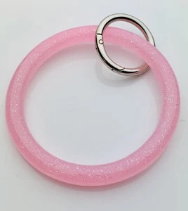 Pink Glitter keychain Bracelet Only-Keychain Wristlet - Picture 1 of 1