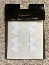 NEW 2 OEM 4” X 2.25” UNDER ARMOUR Logo Decal Sticker WHITE FREE SHIPPING MSP $12