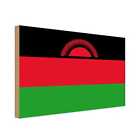 Holzschild Holzbild 20x30 cm Malawi Fahne Flagge Geschenk Deko