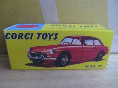 REPRODUCTION CORGI MGB GT 327  BOX ONLY - Image 1 of 2