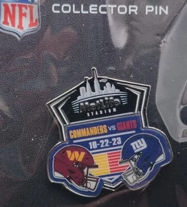 Washington Commanders New York Giants GAME DAY PIN 10/22/23 MetLife Stadium Pin - Picture 1 of 4