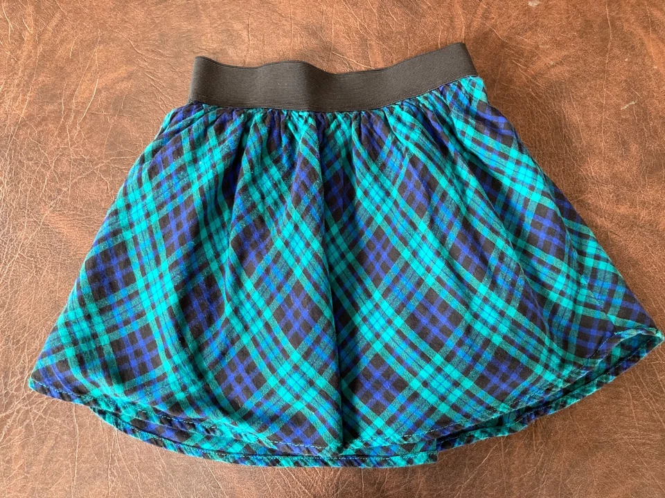 Falda a Cuadros Niña Talla L 10-12 TOTAL GIRL Algodón Negro/Verde/Azul Foto 1 de 4