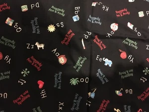 Daisy kingdom Raggedy Ann Chalkboard #1995? vintage fabric 1 yards 21” long - Picture 1 of 1