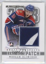 2013 ITG Draft Prospects Game-Used Silver Fan Expo 1/1 Morgan Klimchuk Patch 2a8