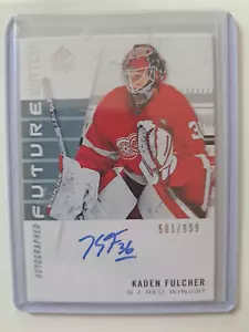 2019-20 SP Authentic Future Watch Kaden Fulcher Rookie Auto /999 Detroit Red - Bild 1 von 2