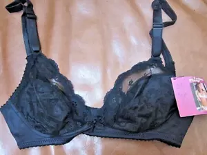 VTG Deadstock Carnival Surprise Fashion Plunge Black Unlined Soft Cup 32C - Picture 1 of 7